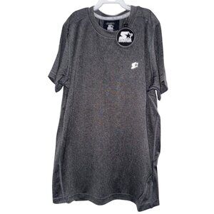 Starter boys Dri-Star Performance Tee Shirt Gray Size M 100% Polyester